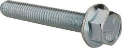 Value Collection - 3/8-16 UNC, 2-1/2" Length Under Head, Hex Drive Flange Bolt - 2-1/2" Thread Length, Grade 5 Steel, Serrated Flange, Zinc-Plated Finish - Caliber Tooling