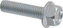 Value Collection - 1/2-13 UNC, 2" Length Under Head, Hex Drive Flange Bolt - 2" Thread Length, Grade 5 Steel, Serrated Flange, Zinc-Plated Finish - Caliber Tooling