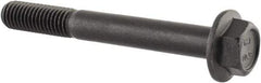 Value Collection - M10x1.50 Metric Coarse, 80mm Length Under Head, Hex Drive Flange Bolt - 35mm Thread Length, Grade 10.9 Alloy Steel, Smooth Flange, Phosphate & Oil Finish - Caliber Tooling