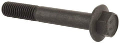 Value Collection - M12x1.75 Metric Coarse, 80mm Length Under Head, Hex Drive Flange Bolt - 40mm Thread Length, Grade 10.9 Alloy Steel, Smooth Flange, Phosphate & Oil Finish - Caliber Tooling