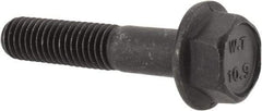 Value Collection - M8x1.25 Metric Coarse, 40mm Length Under Head, Hex Drive Flange Bolt - 30mm Thread Length, Grade 10.9 Alloy Steel, Smooth Flange, Phosphate & Oil Finish - Caliber Tooling