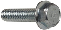 Value Collection - 5/16-18 UNC, 1-1/4" Length Under Head, Hex Drive Flange Bolt - 1-1/4" Thread Length, Grade 8 Steel, Serrated Flange, Zinc-Plated Finish - Caliber Tooling