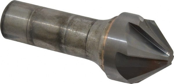 Hertel - 1-1/4" Head Diam, 3/4" Shank Diam, 6 Flute 82° Solid Carbide Countersink - Caliber Tooling