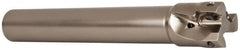 Seco - 1-1/4" Cut Diam, 0.669" Max Depth of Cut, 1" Shank Diam, 7.68" OAL, Indexable Square Shoulder End Mill - XO.X 1806.. Inserts, Cylindrical Shank, 90° Lead Angle, Through Coolant, Series Power Turbo - Caliber Tooling