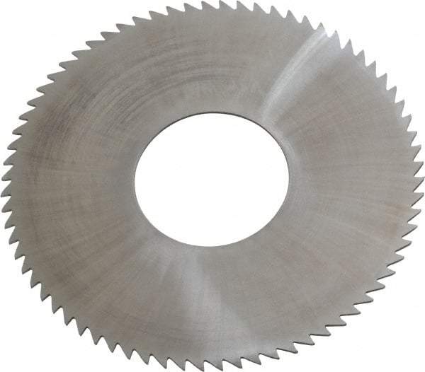 Made in USA - 2-3/4" Diam x 0.032" Blade Thickness x 1" Arbor Hole Diam, 72 Tooth Slitting and Slotting Saw - Arbor Connection, Solid Carbide, Concave Ground - Caliber Tooling