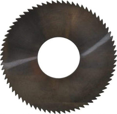 Made in USA - 2-3/4" Diam x 0.064" Blade Thickness x 1" Arbor Hole Diam, 72 Tooth Slitting and Slotting Saw - Arbor Connection, Solid Carbide, Concave Ground - Caliber Tooling