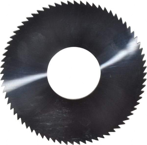 Made in USA - 2-3/4" Diam x 0.072" Blade Thickness x 1" Arbor Hole Diam, 72 Tooth Slitting and Slotting Saw - Arbor Connection, Solid Carbide, Concave Ground - Caliber Tooling