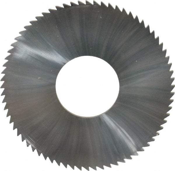 Made in USA - 2-3/4" Diam x 0.081" Blade Thickness x 1" Arbor Hole Diam, 72 Tooth Slitting and Slotting Saw - Arbor Connection, Solid Carbide, Concave Ground - Caliber Tooling