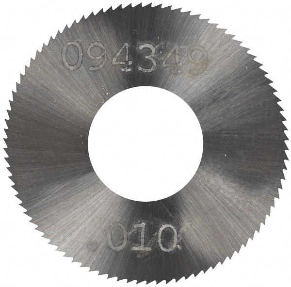 Made in USA - 1" Diam x 0.01" Blade Thickness, 3/8" Arbor Hole Diam, 98 Teeth, Solid Carbide Jeweler's Saw - Uncoated - Caliber Tooling