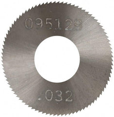 Made in USA - 1" Diam x 0.032" Blade Thickness, 3/8" Arbor Hole Diam, 98 Teeth, Solid Carbide Jeweler's Saw - Uncoated - Caliber Tooling