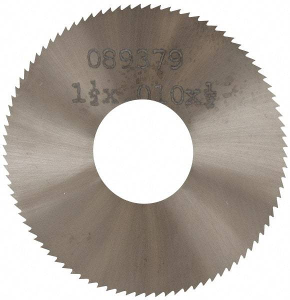 Made in USA - 1-1/2" Diam x 0.01" Blade Thickness, 1/2" Arbor Hole Diam, 130 Teeth, Solid Carbide, Jeweler's Saw - Uncoated - Caliber Tooling