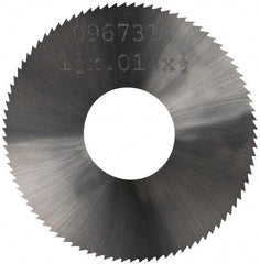 Made in USA - 1-1/2" Diam x 0.014" Blade Thickness, 1/2" Arbor Hole Diam, 110 Teeth, Solid Carbide, Jeweler's Saw - Uncoated - Caliber Tooling