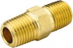 Parker - 3/4 Male Thread, Brass Industrial Pipe Hex Nipple - MNPTF, 1,000 psi - Caliber Tooling