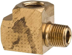 Parker - 1/8 Male Thread x 1/8 Female Thread, Brass Industrial Pipe Street Tee - MNPTF x FNPTF, 1,000 psi - Caliber Tooling