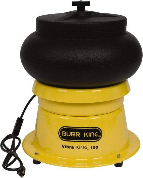 Burr King - 0.33 Cu Ft, 1/5 hp, Vibratory Tumbler - Adjustable Amplitude, Flow Through Drain - Caliber Tooling