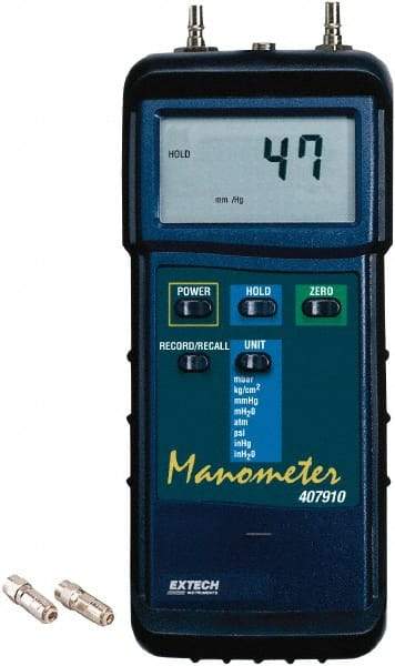 Extech - 29 Max psi, 2% Accuracy, Differential Pressure Manometer - Caliber Tooling