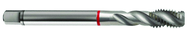 M8x1.0 6H 3-Flute Cobalt Red Ring Semi-Bottoming 40 degree Spiral Flute Tap-Bright - Caliber Tooling