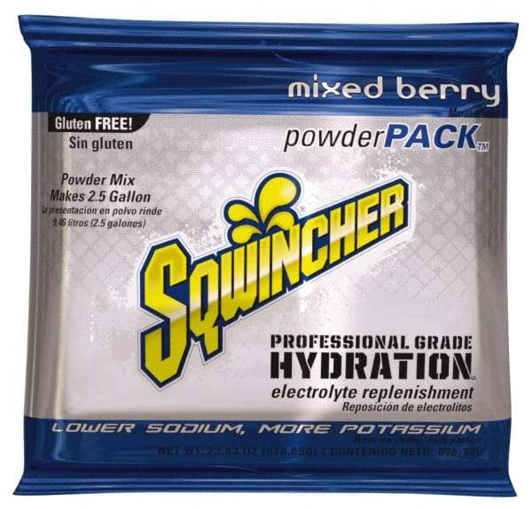 Sqwincher - 23.83 oz Pack Mixed Berry Activity Drink - Powdered, Yields 2.5 Gal - Caliber Tooling