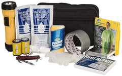 PRO-SAFE - Emergency Preparedness Kits Type: Emergency Response/Preparedness Kit Contents: 33 Piece First Aid Kit; Duct Tape; Drinking Water Packet; Dust Mask; Emergency Poncho; Flashlight; Gloves; Swiss Army Knife; Tissues - Caliber Tooling