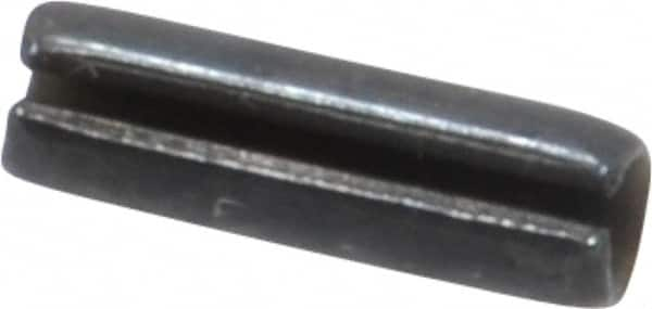 Made in USA - 3/32" Diam x 5/16" Long Slotted Spring Pin - Grade 1070-1090 Alloy Steel, Black Oxide Finish - Caliber Tooling