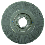 12 x 1-1/4 x 2'' Arbor - Crimped Nylox Filament 180 Grit Straight Wheel - Caliber Tooling
