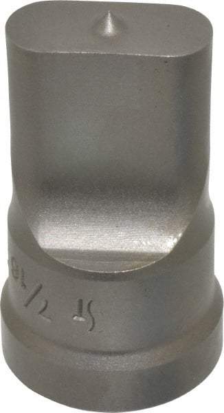 Cleveland Steel Tool - 7/16 Inch Wide Oblong Ironworker Punch - 1-1/32 Inch Body Diameter, 1-5/32 Inch Head Diameter, 1-15/16 Inch Overall Length - Caliber Tooling