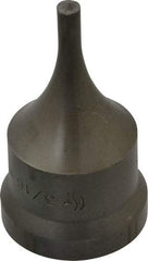 Cleveland Steel Tool - 3/16 Inch Diameter Round Ironworker Punch - 1-1/16 Inch Body Diameter, 1-7/32 Inch Head Diameter, 2-1/8 Inch Overall Length - Caliber Tooling