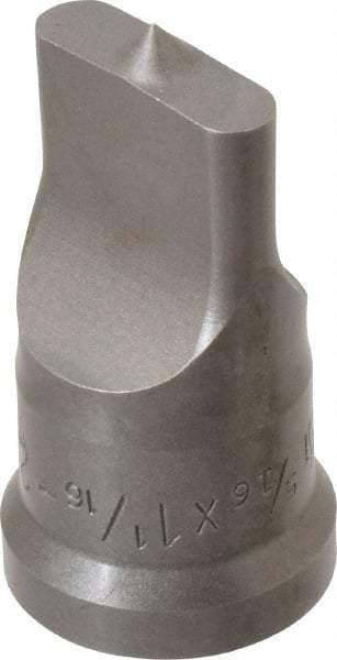 Cleveland Steel Tool - 5/16 Inch Wide Oblong Ironworker Punch - 1-1/16 Inch Body Diameter, 1-7/32 Inch Head Diameter, 2-1/8 Inch Overall Length - Caliber Tooling