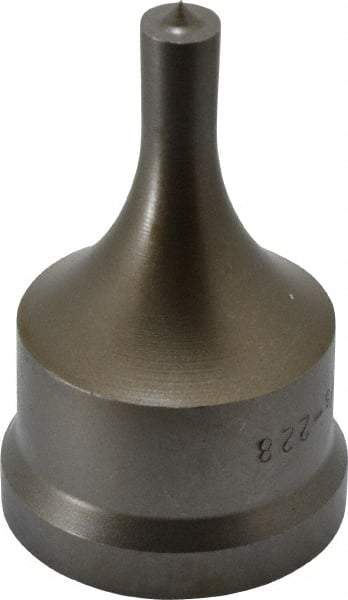 Cleveland Steel Tool - 3/8 Inch Diameter Round Ironworker Punch - 1-17/32 Inch Body Diameter, 1-11/16 Inch Head Diameter, 2-11/16 Inch Overall Length - Caliber Tooling