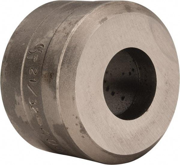 Cleveland Steel Tool - 21/32 Inch Diameter Round Ironworker Die - 1-1/2 Inch Head Diameter, 1 Inch Head Height - Caliber Tooling