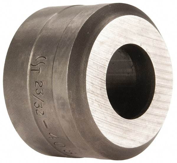 Cleveland Steel Tool - 23/32 Inch Diameter Round Ironworker Die - 1-1/2 Inch Head Diameter, 1 Inch Head Height - Caliber Tooling