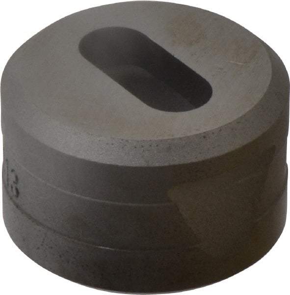 Cleveland Steel Tool - 1-3/32 Inch Long x 15/32 Inch Wide Oblong Ironworker Die - 1-13/16 Inch Head Diameter, 1-1/8 Inch Head Height - Caliber Tooling