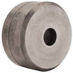 Cleveland Steel Tool - 1/2 Inch Diameter Round Ironworker Die - 2 Inch Head Diameter, 1 Inch Head Height - Caliber Tooling