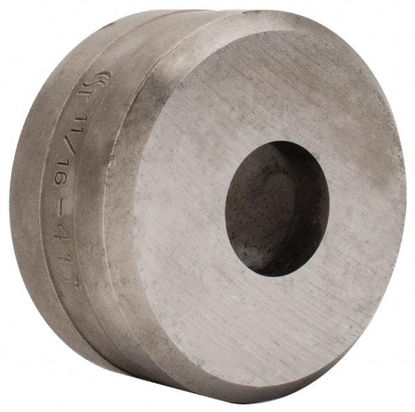 Cleveland Steel Tool - 11/16 Inch Diameter Round Ironworker Die - 2 Inch Head Diameter, 1 Inch Head Height - Caliber Tooling