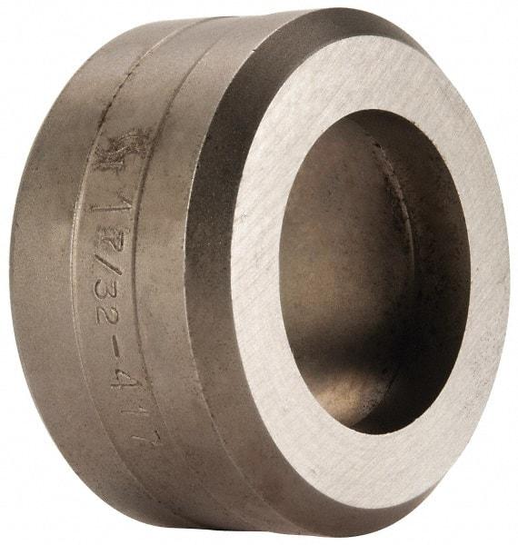 Cleveland Steel Tool - 1-7/32 Inch Diameter Round Ironworker Die - 2 Inch Head Diameter, 1 Inch Head Height - Caliber Tooling