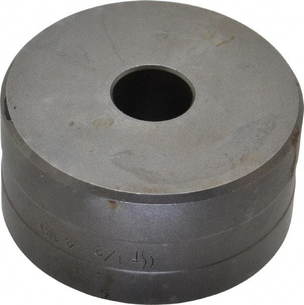 Cleveland Steel Tool - 1/2 Inch Diameter Round Ironworker Die - 2-3/8 Inch Head Diameter, 1-1/4 Inch Head Height - Caliber Tooling