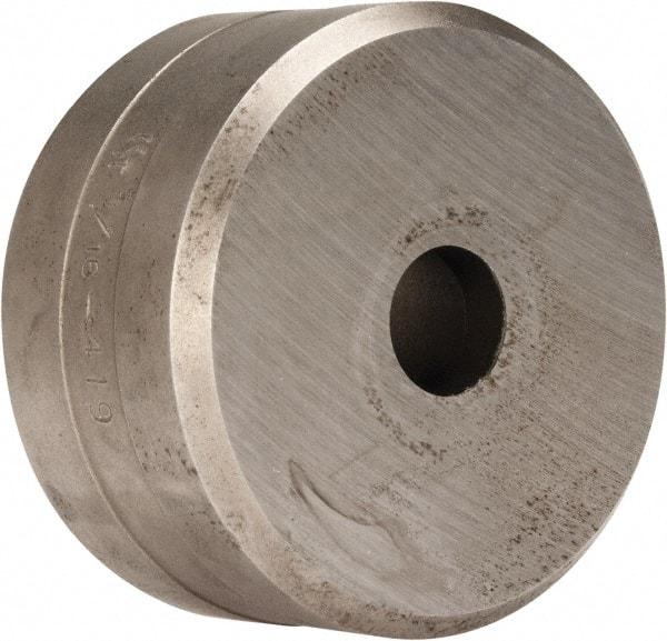 Cleveland Steel Tool - 9/16 Inch Diameter Round Ironworker Die - 2-3/8 Inch Head Diameter, 1-1/4 Inch Head Height - Caliber Tooling