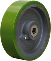 Hamilton - 10 Inch Diameter x 3 Inch Wide, Polyurethane on Cast Iron Caster Wheel - 3,000 Lb. Capacity, 3-1/4 Inch Hub Length, 1 Inch Axle Diameter, Straight Roller Bearing - Caliber Tooling