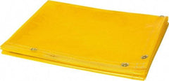 Steiner - 6' High x 8' Wide x 14mm Thick Vinyl Welding Curtain - Yellow, Grommet - Caliber Tooling