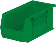 Akro-Mils - 30 Lb. Load Capacity, 10-7/8" Deep, Green Polymer Hopper Stacking Bin - 5" High x 5-1/2" Wide x 10-7/8" Long - Caliber Tooling