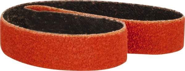 Norton - 1/2" Wide x 12" OAL, 80 Grit, Ceramic Abrasive Belt - Ceramic, Medium, Coated, Y Weighted Cloth Backing, Series R980 - Caliber Tooling