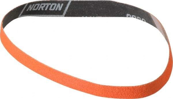 Norton - 3/4" Wide x 20-1/2" OAL, 60 Grit, Ceramic Abrasive Belt - Ceramic, Medium, Coated, Y Weighted Cloth Backing, Series R980 - Caliber Tooling