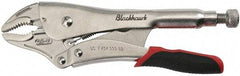 Blackhawk by Proto - 7-3/8" OAL Curved Jaw Locking Pliers - 1-17/32" Jaw Width, 1/2" Jaw Depth, Quick Release Handle - Caliber Tooling