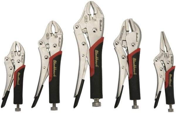 Blackhawk by Proto - 5 Piece Locking Plier Set - Comes in Pouch - Caliber Tooling