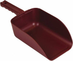 Remco - 82 oz Red Polypropylene & Semi-Ferrous Additive Flat Bottom Scoop - 5.9" Wide x 3.3" Deep Bowl, 15.1" OAL - Caliber Tooling