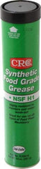 CRC - 14 oz Cartridge Synthetic High Temperature Grease - Clear/Yellow, Extreme Pressure, Food Grade & High/Low Temperature, 400°F Max Temp, NLGIG 2, - Caliber Tooling