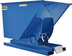 Vestil - 4,000 Lb Load Capacity, 1 Cu Yd, Steel Self-Dumping Hopper - 41-9/16" Wide x 61-1/8" Long x 42-3/4" High, Blue - Caliber Tooling