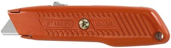 Stanley - Retractable Utility Knife - 1-7/8" Carbon Steel Blade, Gray Zinc Handle, 1 Blade Included - Caliber Tooling