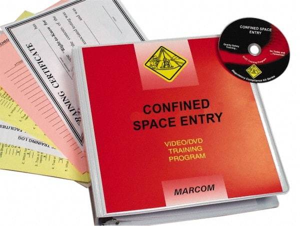 Marcom - Confined Space Entry, Multimedia Training Kit - 19 Minute Run Time DVD, English and Spanish - Caliber Tooling