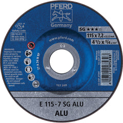 PFERD - Depressed-Center Wheels; Hole Size (Inch): 7/8 ; Connector Type: Arbor ; Wheel Type Number: Type 27 ; Abrasive Material: Aluminum Oxide/Silicon Carbide ; Maximum RPM: 13300.000 ; Bond Type: Resinoid - Exact Industrial Supply